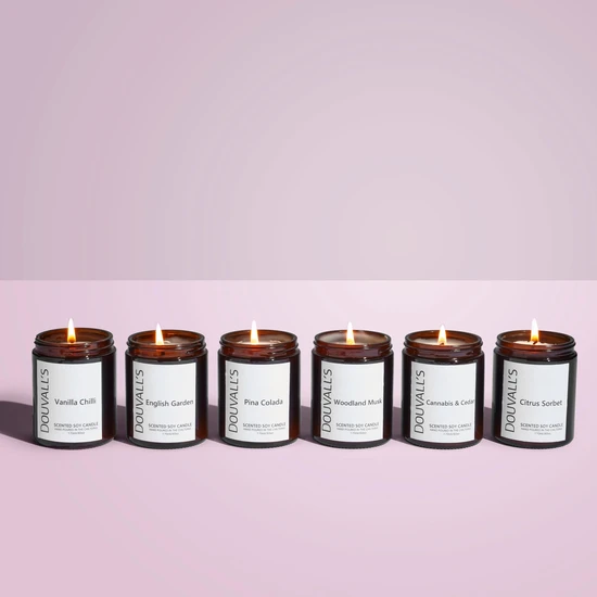 Douvall's Eco Soy Wax Scented Candles Cannabis & Cedar