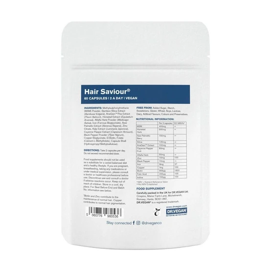 Dr Vegan Hair Saviour Capsules 60 Capsules