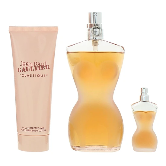 Jean Paul Gaultier Classique Eau De Toilette 100ml Gift Set 100ml, 6ml & 75ml Body Lotion