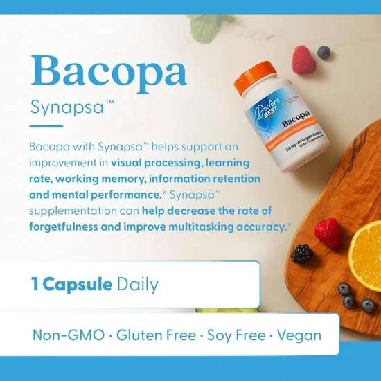 Doctor's Best Bacopa With Synapsa 320mg Vegicaps 60 Vegicaps