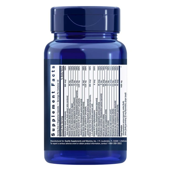 Life Extension Plant-Based Multivitamin Vegicaps 90 Vegicaps