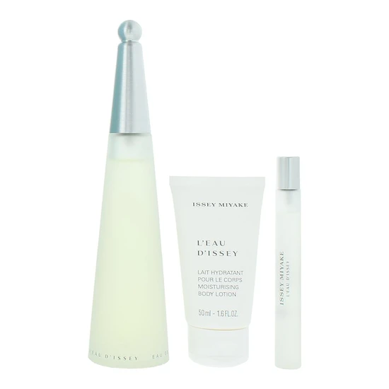 Issey Miyake L'eau D'issey Eau De Toilette 100ml Gift Set 100ml, 10ml & 50ml Body Lotion