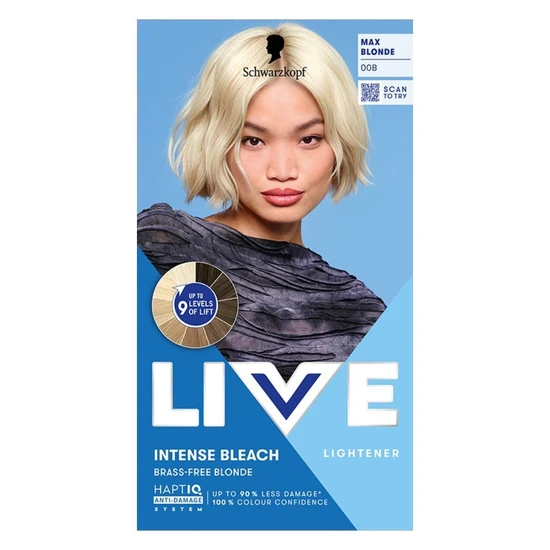 Schwarzkopf Live Lightener Intense Bleach Hair Dye 00a absolute platinum