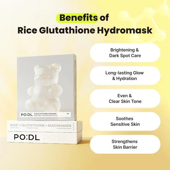 PO:DL PODL Rice Glutathione Hydromask x4