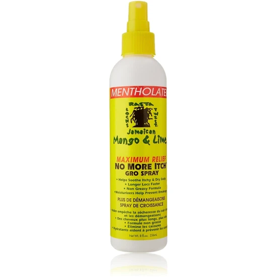 Jamaican Mango and Lime No More Itch Gro Spray Mentholated 8oz