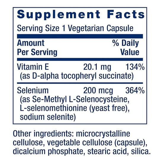 Life Extension Super Selenium Complex Vegicaps 100 Vegicaps