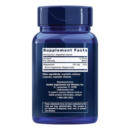 Life Extension Magnesium Glycinate 105mg Capsules 90 Capsules