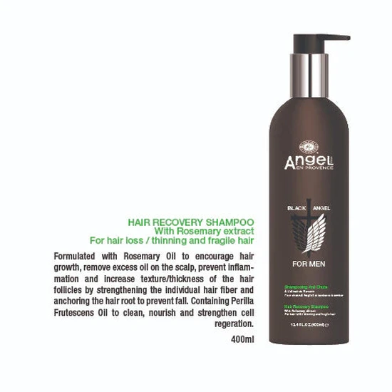 Angel En Provence Black Angel For Men Hair Recovery Shampoo 400ml