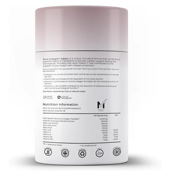 Pura Collagen Balance Advanced Female Health Formula Raspberry & Garden Mint 224g