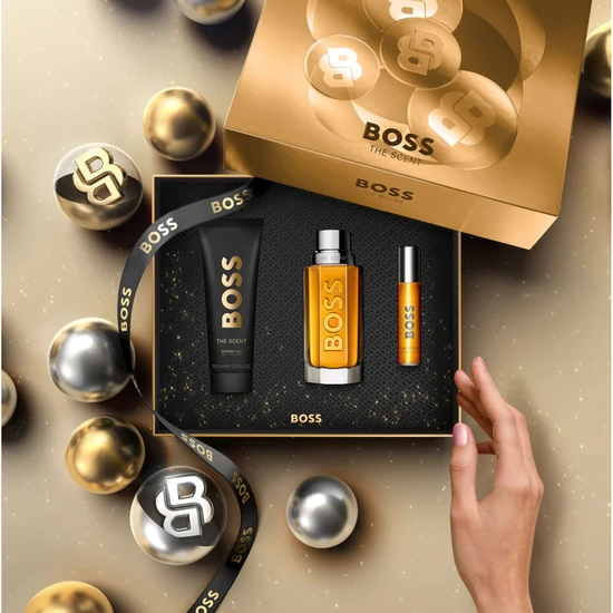 Hugo Boss The Scent Eau De Toilette 100ml Gift Set 100ml & 10ml Eau De Toilette & 100ml Shower Gel