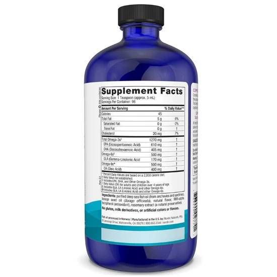 Nordic Naturals Complete Omega 1270mg Lemon 473ml