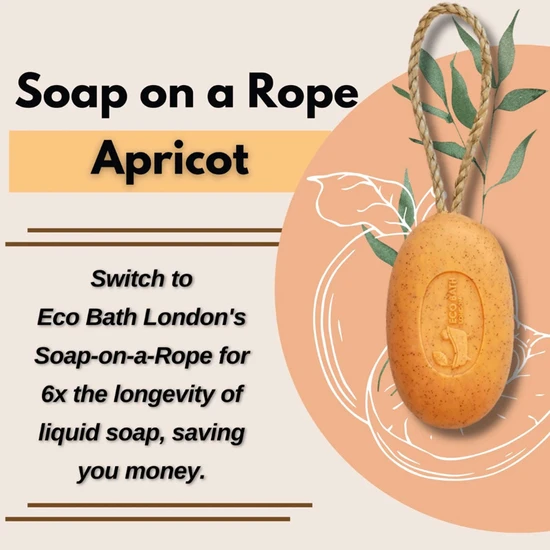 Eco Bath London Soap On A Rope Apricot 220g