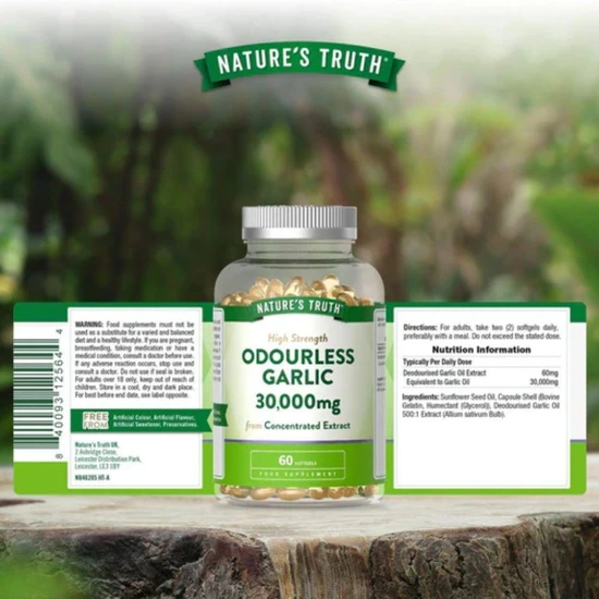 Nature's Truth Odourless Garlic 30000mg Capsules 60 Capsules