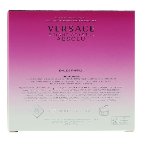 Versace Bright Crystal Absolu Eau De Parfum 50ml