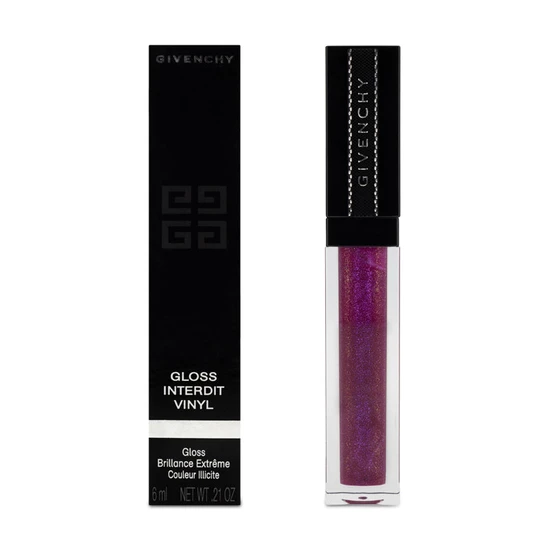GIVENCHY L'Interdit Vinyl Lip Gloss 04 Framboise In Trouble Purple