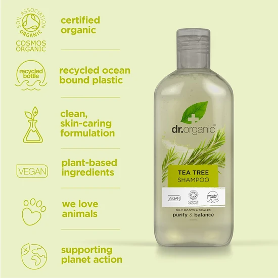 Dr. Organic Bioactive Hair Care Organic Tea Tree Shampoo 265ml