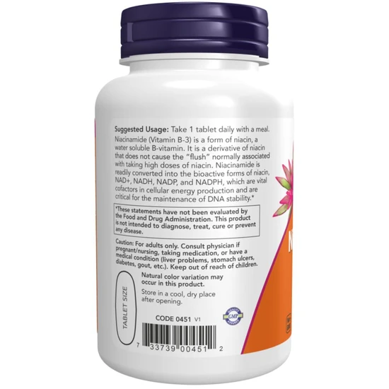 NOW Foods Niacinamide 1000mg 90 Tablets