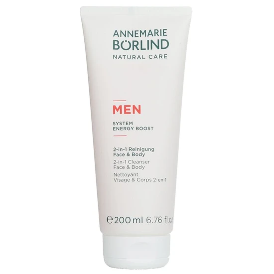 Annemarie Borlind Men System Energy Boost 2-in-1 Cleanser Face & Body 200ml