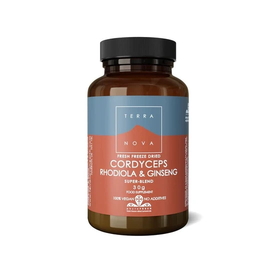Terranova Cordyceps, Rhodiola & Ginseng Super-Blend Powder 30g