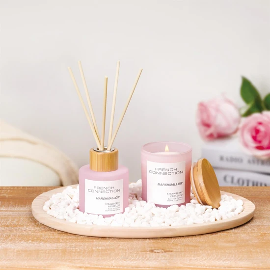 French Connection Pastel Collection Marshmallow Diffuser + Candle 100ml + 130g