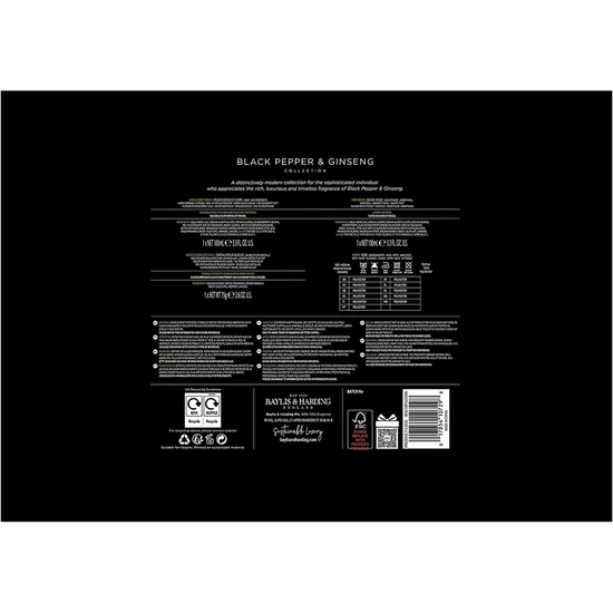 Baylis & Harding Black Pepper & Ginseng Luxury Gown Set Signature Collection