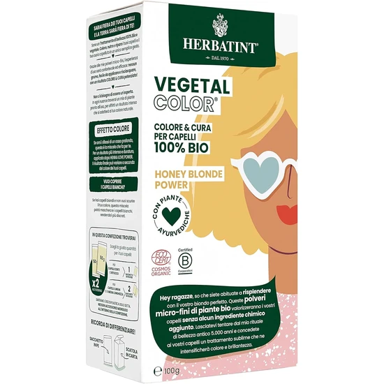 Herbatint Vegetal Organic Hair Colour Honey Blonde Power 100g