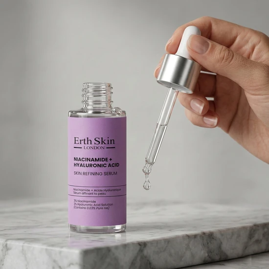Erth Skin London Niacinamide + Hyaluronic Acid Skin Refining Serum