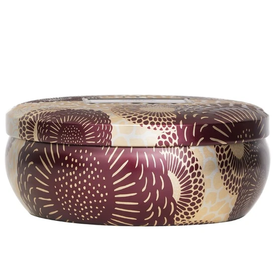 VOLUSPA 3 Wick Decorative Tin Candle Gilt Pomander & Hinoki 340g