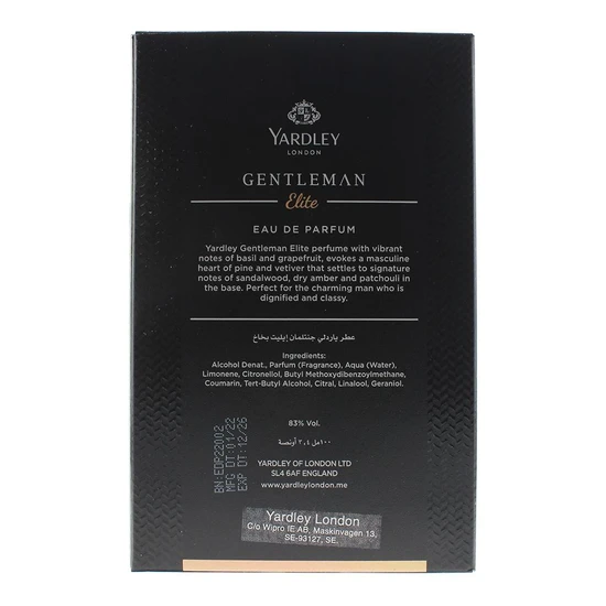 Yardley Gentleman Elite Eau De Parfum 100ml
