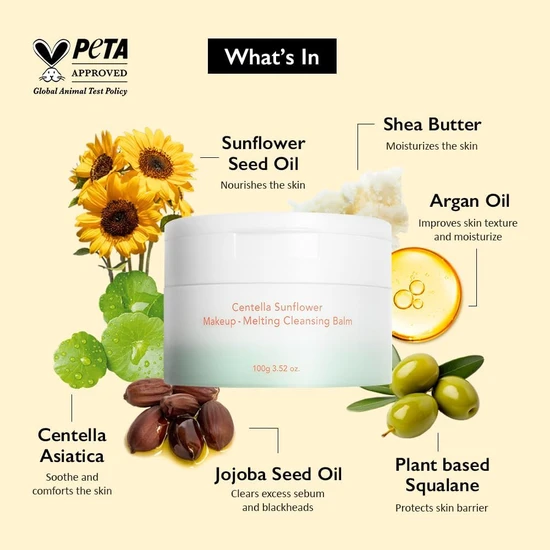 Haruharu Wonder Centella Sunflower Makeup-Melting Cleansing Balm