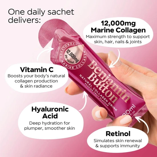 Benjamin Button Menopause Support Marine Collagen Liquid Sachets 14 Sachets