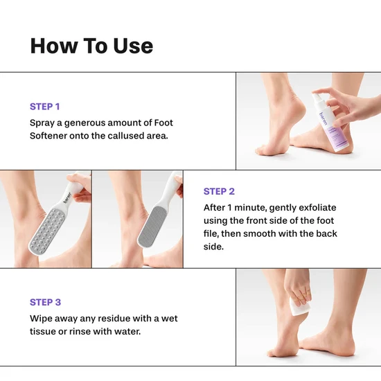 BAREN Foot Exfoliant Softener At-Home Kit