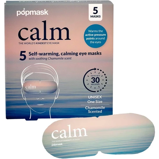 Pop Mask Calm 5 Self Heating Steam Eye Mask