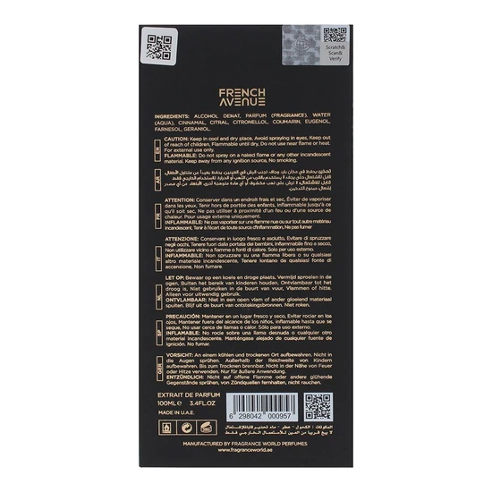 French Avenue Amber Empire Eau De Parfum 100ml