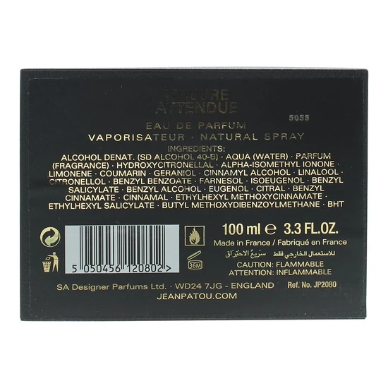 Jean Patou Collection Heritage L'heure Attendue Eau De Parfum 100ml