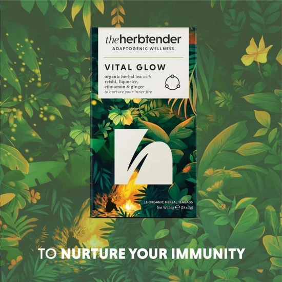 The Herbtender Vital Glow Organic Herbal Teabags 72 Teabags