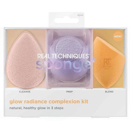 Real Techniques Glow Radiance Complexion Kit Cleanse + Prep + Blend