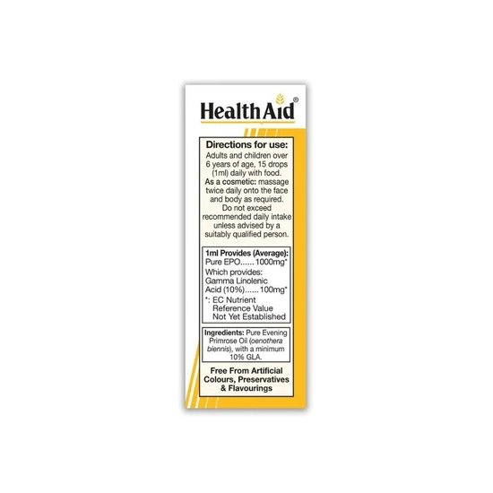 Health Aid Pure Evening Primrose Oil (10% GLA) 25ml