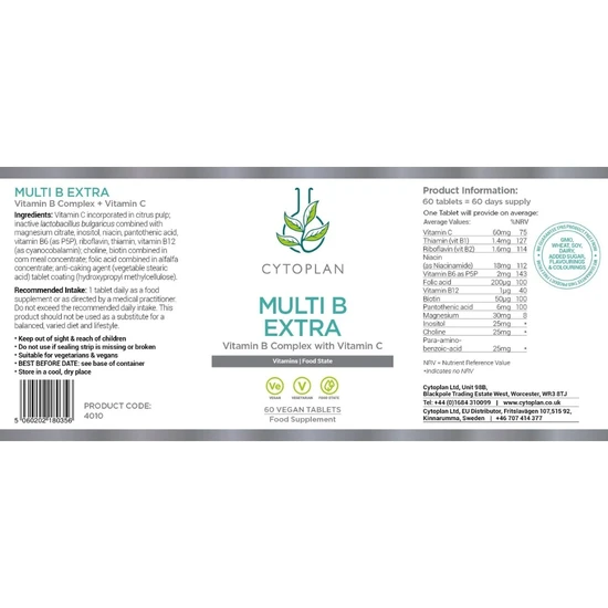 Cytoplan Multi B Extra 60 Tablets