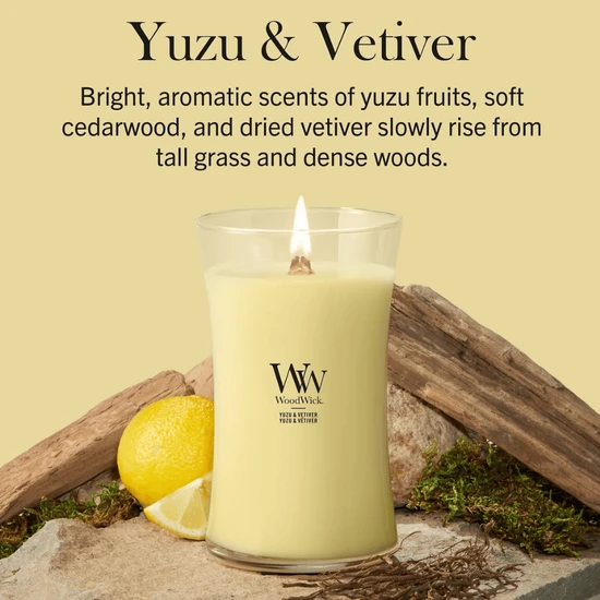 WoodWick Yuzu & Vetiver Large Hourglass Candle