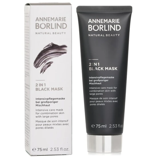 Annemarie Borlind 2 In 1 Black Mask Intensive Care Mask For Combination Skin With Large Pores 75ml