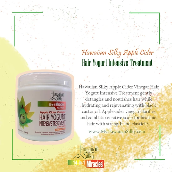 Hawaiian Silky Apple Cider Vinegar Hair Yogurt Intensive Treatment 57g