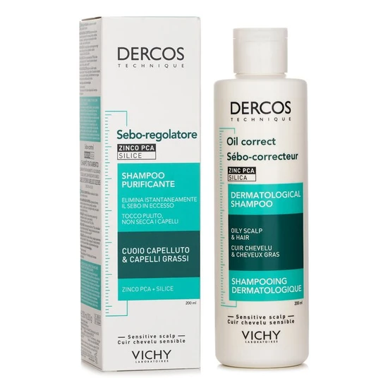 Vichy Dercos Tech Oil Control Shampoo 200ml