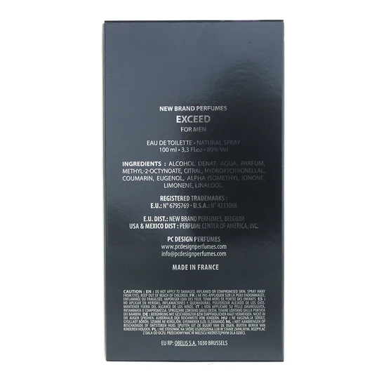 New Brand Exceed Eau De Toilette 100ml