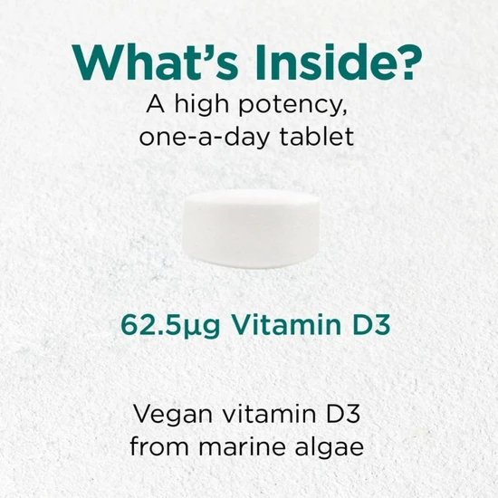 Cytoplan Vegan Vitamin D3 2500iu Tablets 120 Tablets