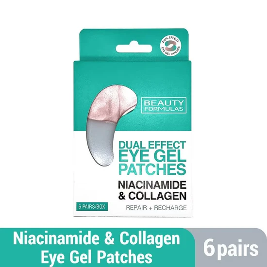 Beauty Formulas Dual Effect Eye Gel Patches With Niacinamide & Collagen 6 Pairs