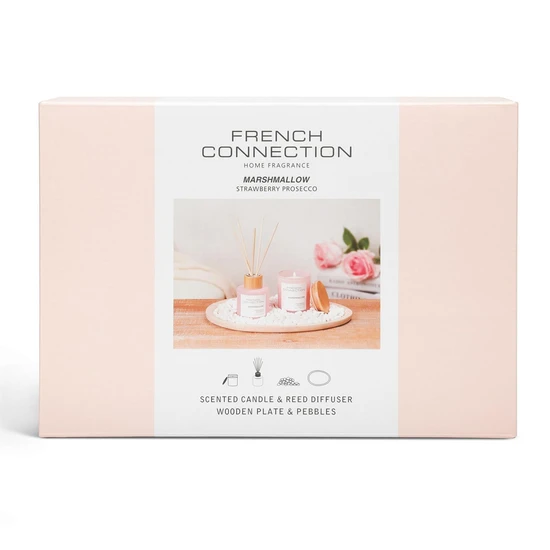 French Connection Pastel Collection Marshmallow Diffuser + Candle 100ml + 130g