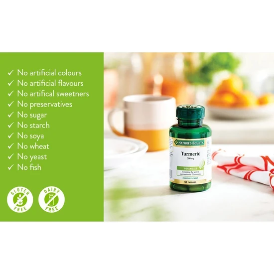 Nature's Bounty Turmeric 500mg Capsules 60 Capsules