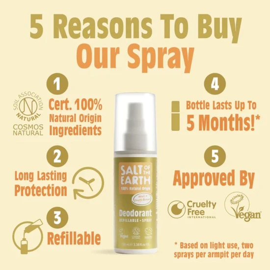Salt Of The Earth Natural Deodorant Spray Neroli & Orange Blossom 100ml