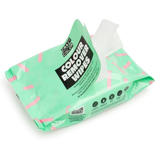 Glisten Cosmetics Colour Remover Wipes Crazy Color